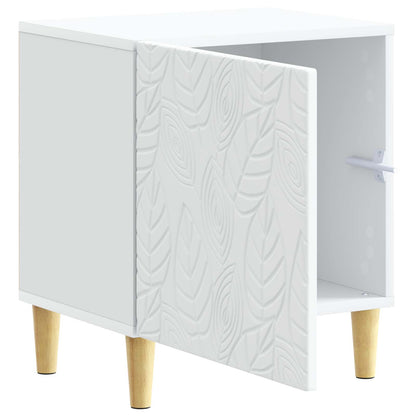 Bedside Table White 43 x 34.5 x 50 cm Engineered Wood