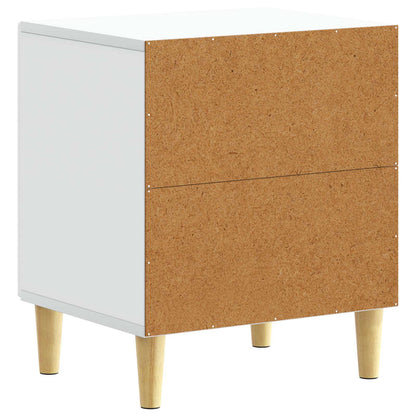 Bedside Table White 43 x 34.5 x 50 cm Engineered Wood