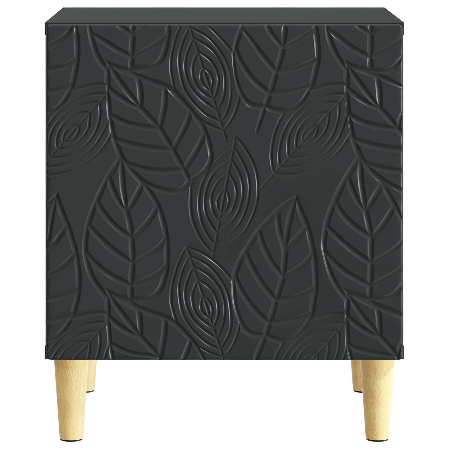 Bedside Table Black 43 x 34.5 x 50 cm Engineered Wood