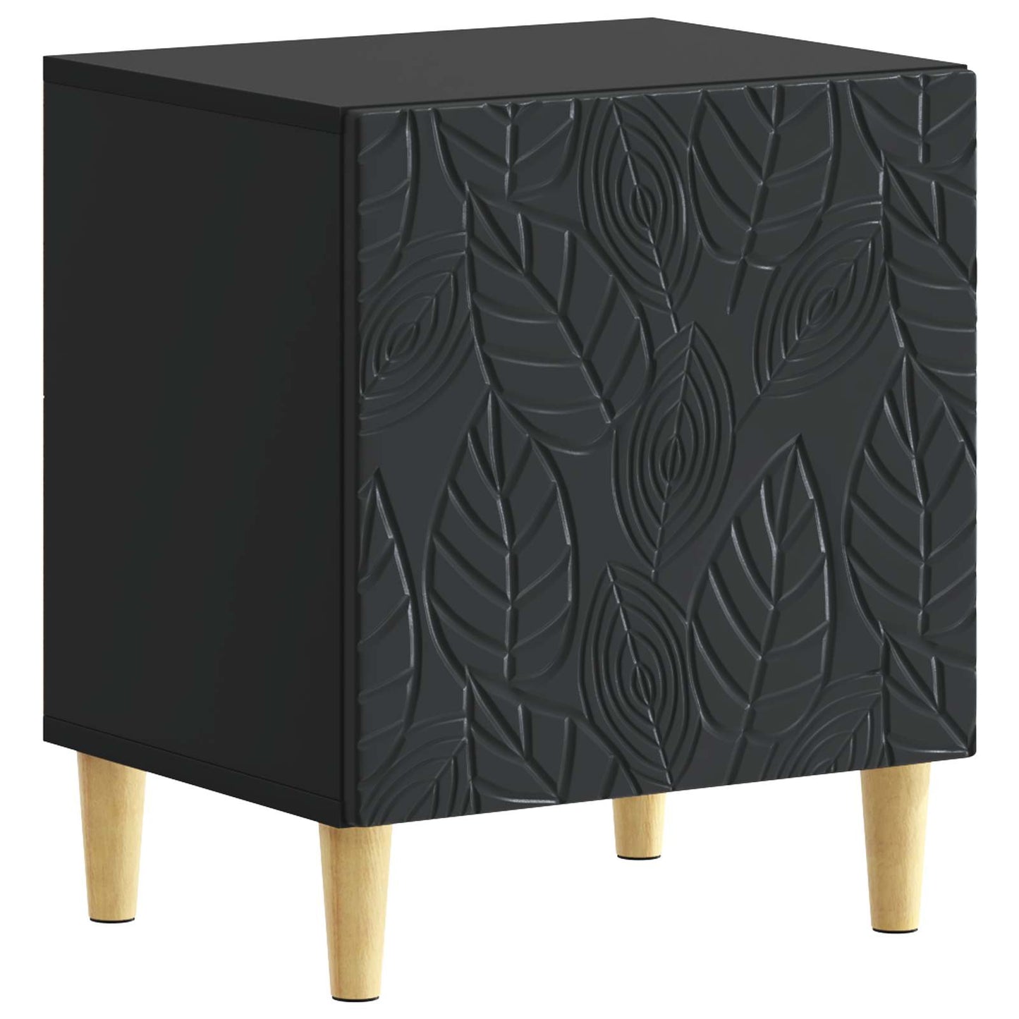 Bedside Table 2 pcs Black 43 x 34.5 x 50 cm Engineered Wood
