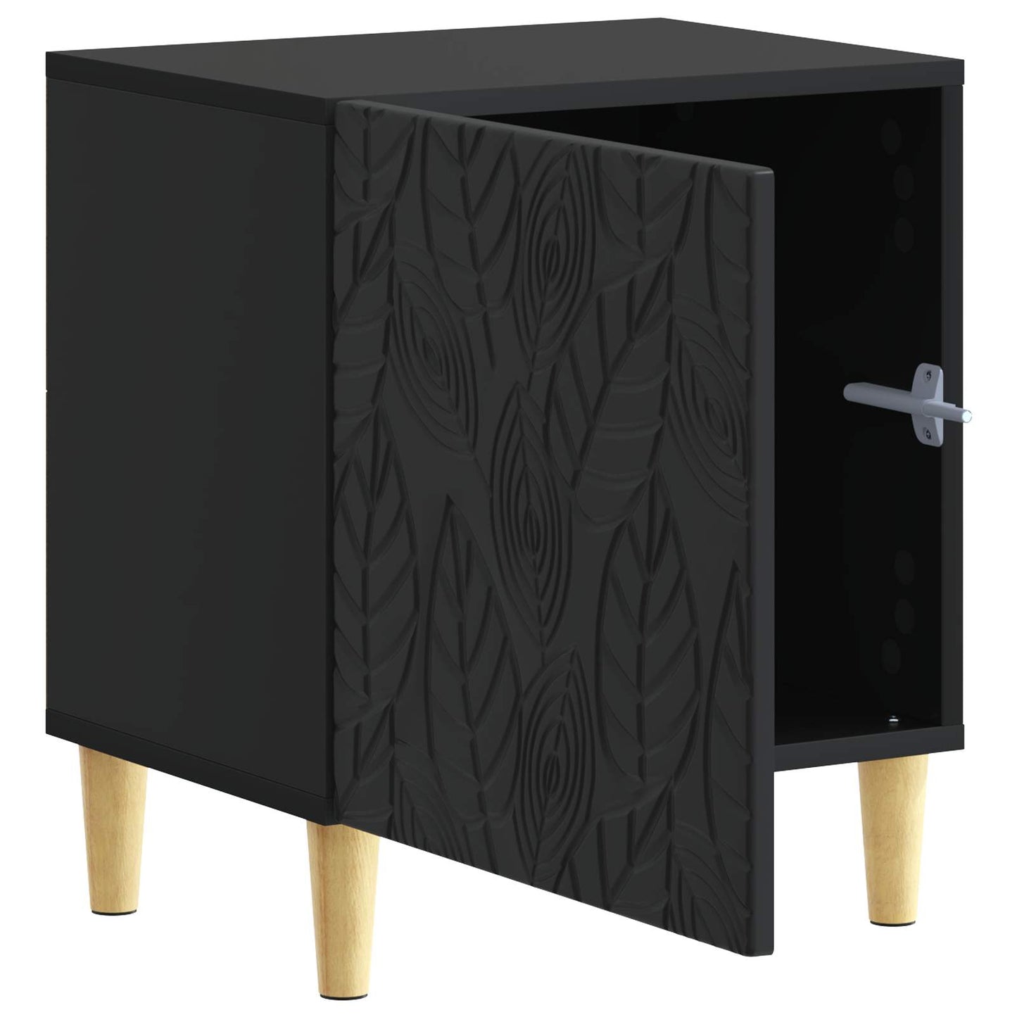 Bedside Table 2 pcs Black 43 x 34.5 x 50 cm Engineered Wood