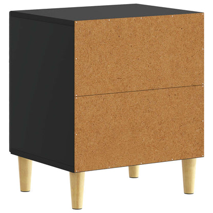 Bedside Table 2 pcs Black 43 x 34.5 x 50 cm Engineered Wood