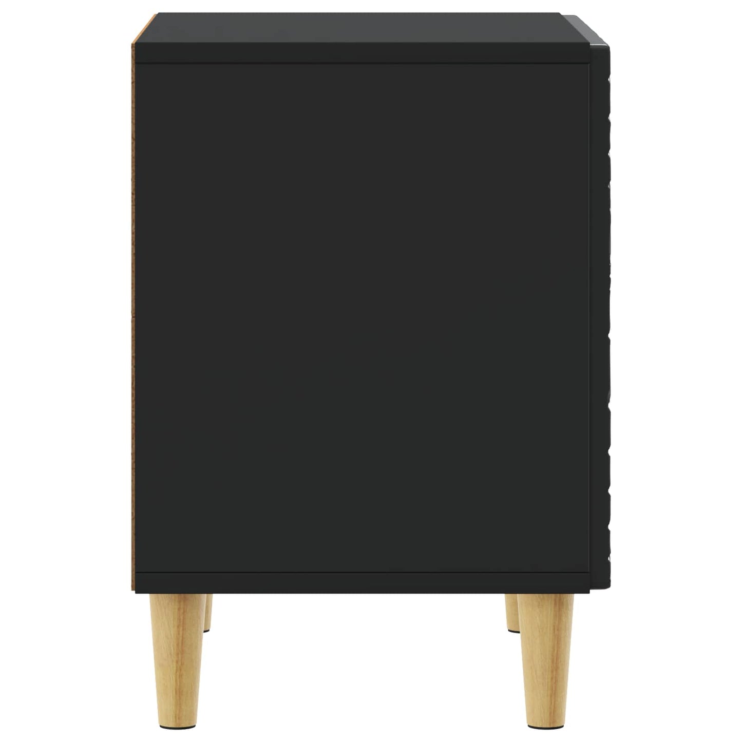 Bedside Table 2 pcs Black 43 x 34.5 x 50 cm Engineered Wood