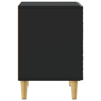 Bedside Table 2 pcs Black 43 x 34.5 x 50 cm Engineered Wood