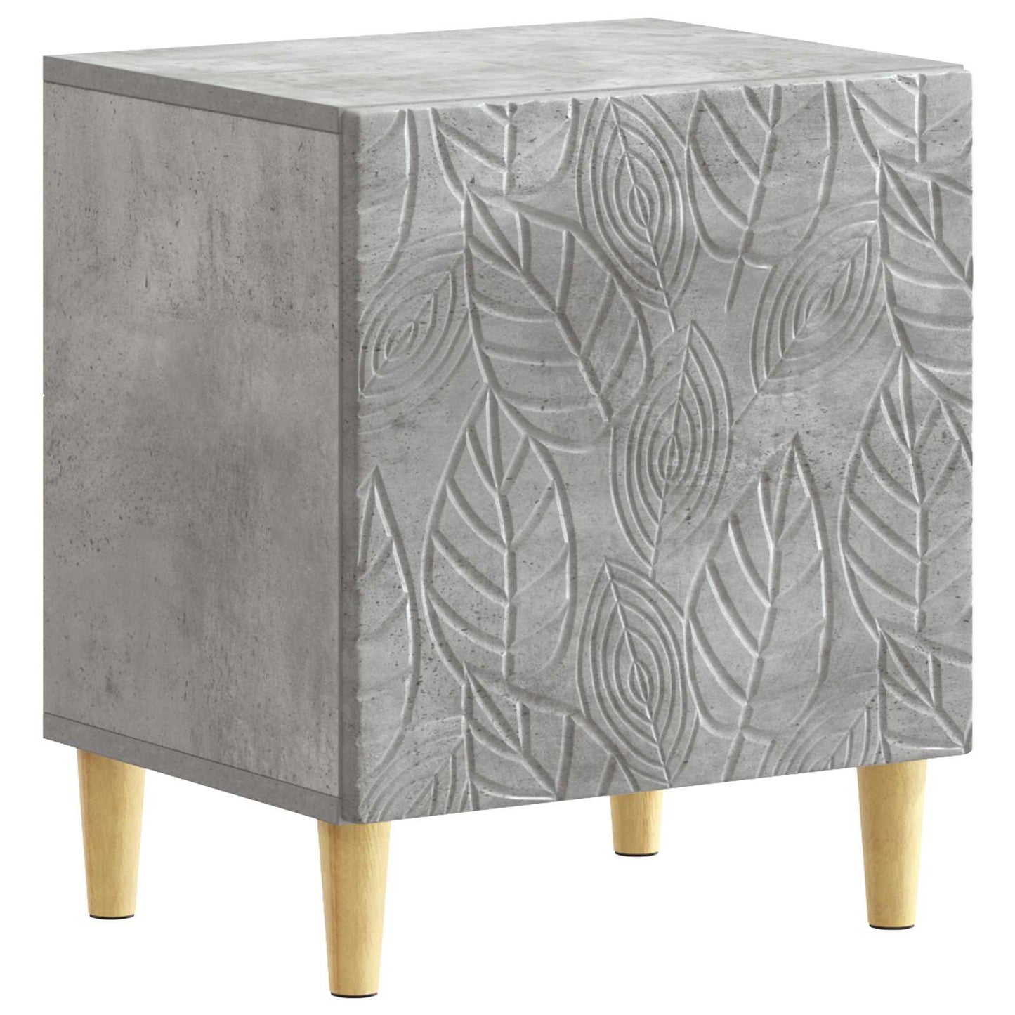 Bedside Table Concrete Grey 43 x 34.5 x 50 cm Engineered Wood