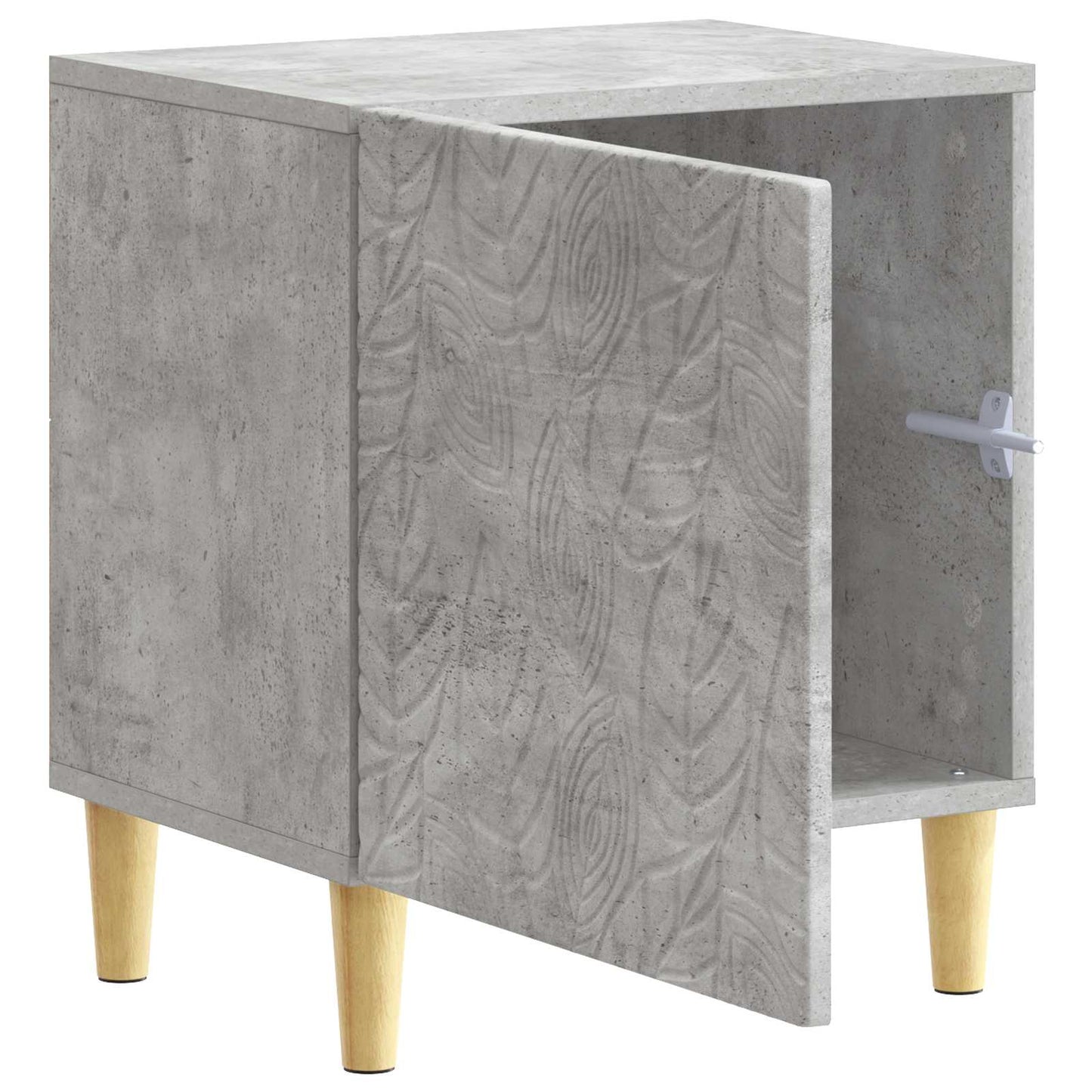 Bedside Table 2 pcs Concrete Grey 43 x 34.5 x 50 cm