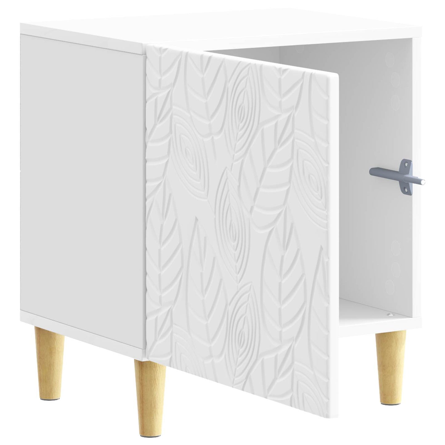 Bedside Table 2 pcs High Gloss White 43 x 34.5 x 50 cm