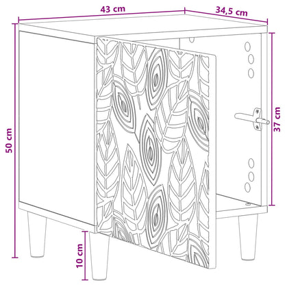 Bedside Table 2 pcs High Gloss White 43 x 34.5 x 50 cm