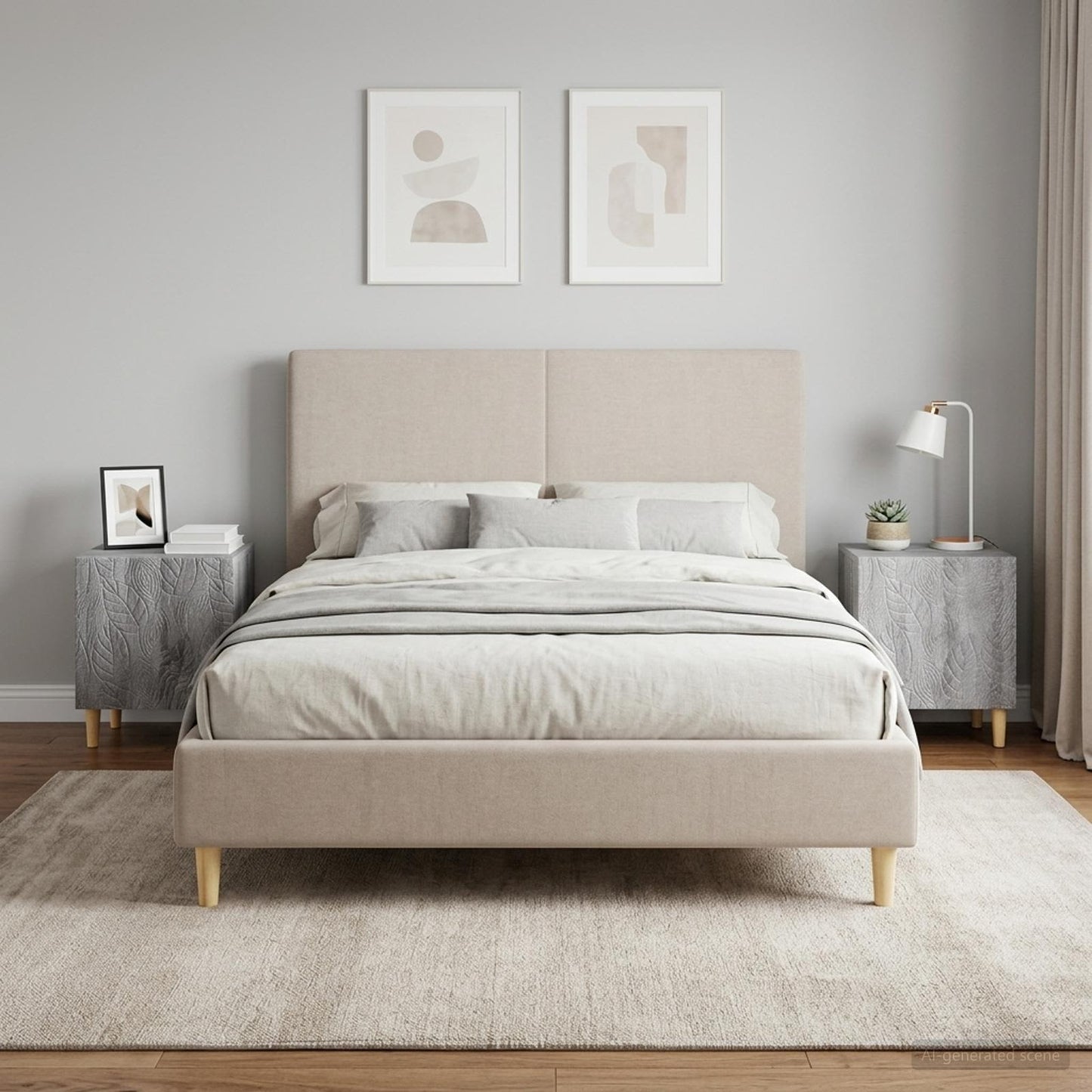Bedside Table 2 pcs Grey Sonoma 43 x 34.5 x 50 cm