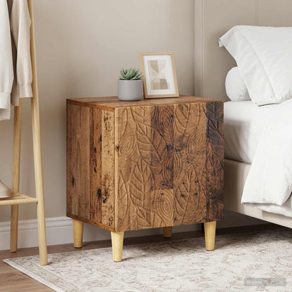 Bedside Table 2 pcs Old Wood 43 x 34.5 x 50 cm Engineered Wood