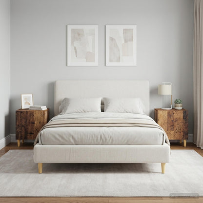 Bedside Table 2 pcs Old Wood 43 x 34.5 x 50 cm Engineered Wood