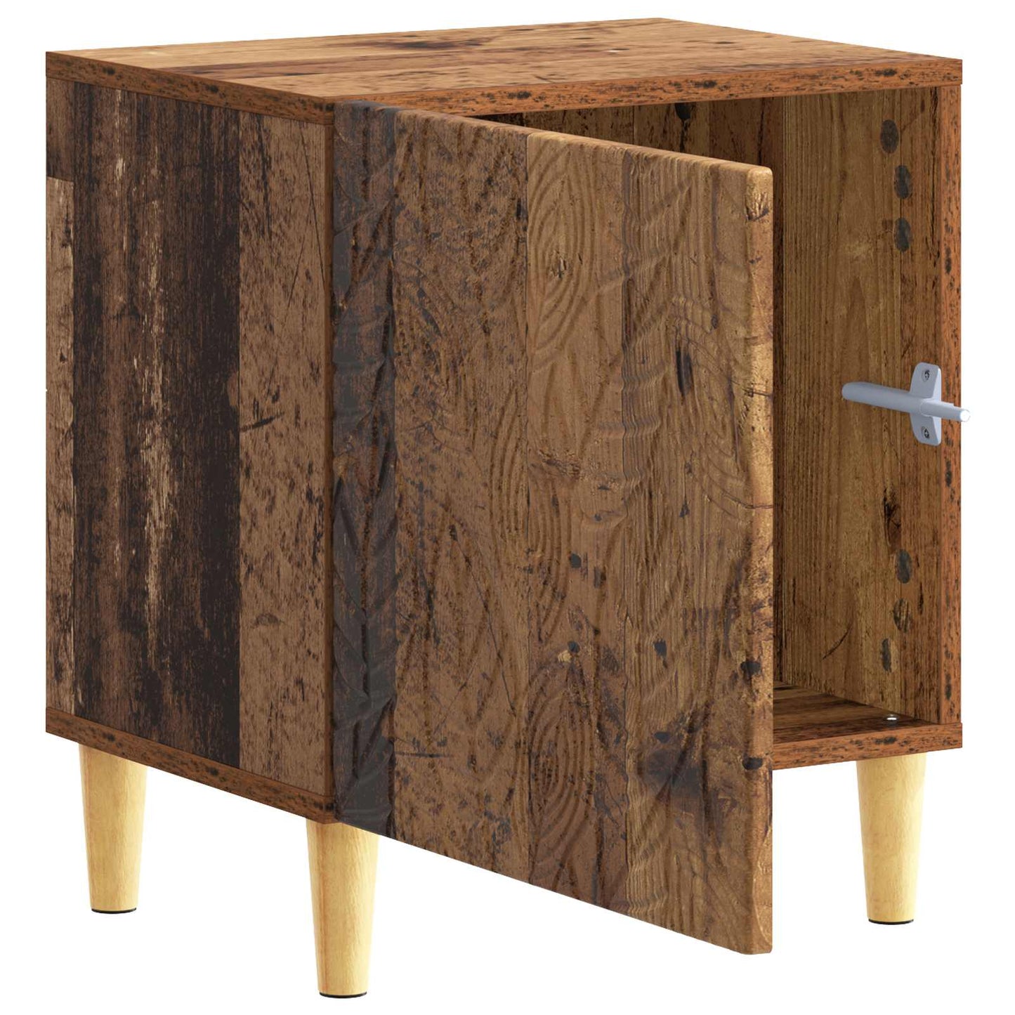 Bedside Table 2 pcs Old Wood 43 x 34.5 x 50 cm Engineered Wood