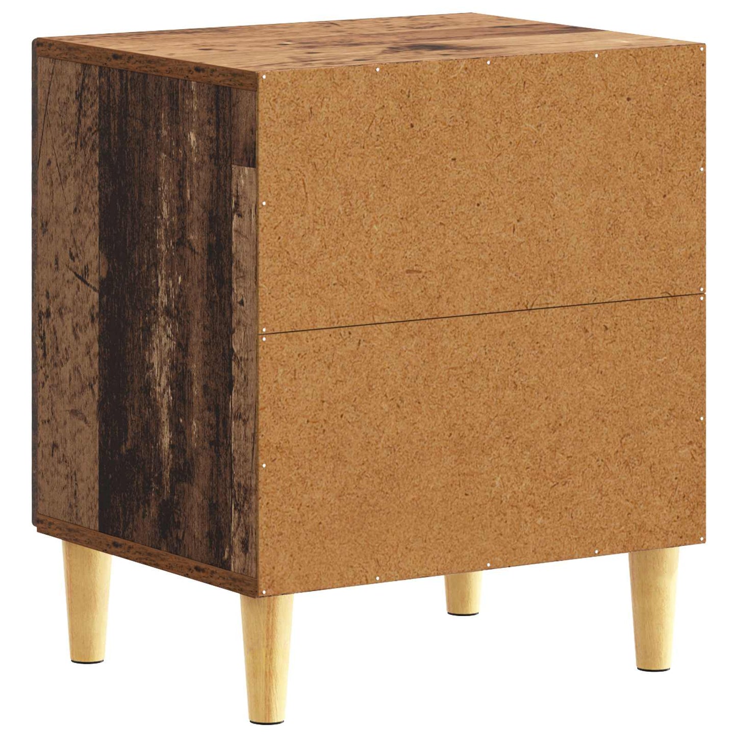 Bedside Table 2 pcs Old Wood 43 x 34.5 x 50 cm Engineered Wood