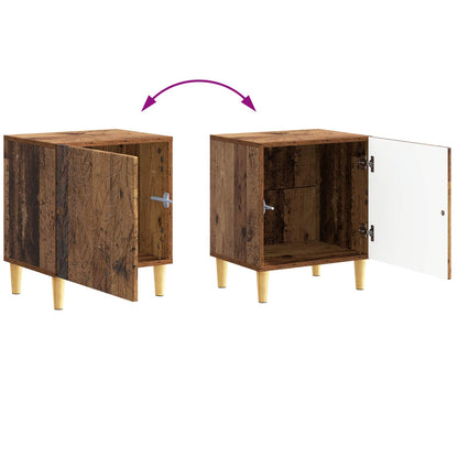Bedside Table 2 pcs Old Wood 43 x 34.5 x 50 cm Engineered Wood