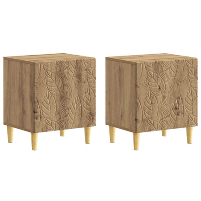 Bedside Table 2 pcs Artisan Oak 43 x 34.5 x 50 cm
