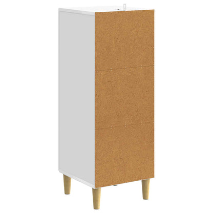 Sideboard High Gloss White 33 x 34.5 x 90 cm Engineered Wood