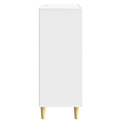Sideboard High Gloss White 33 x 34.5 x 90 cm Engineered Wood