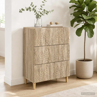 Drawer Cabinet Sonoma Oak 66 x 34.5 x 90 cm Engineered Wood