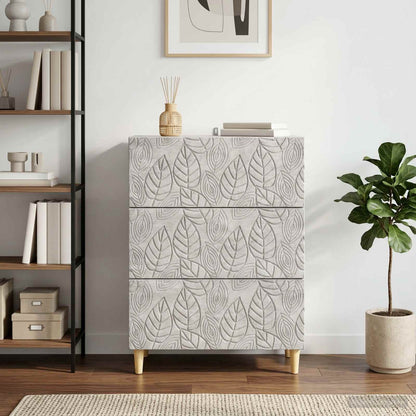 Drawer Cabinet Concrete Grey 66 x 34.5 x 90 cm Engineered Wood