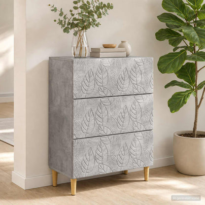 Drawer Cabinet Concrete Grey 66 x 34.5 x 90 cm Engineered Wood