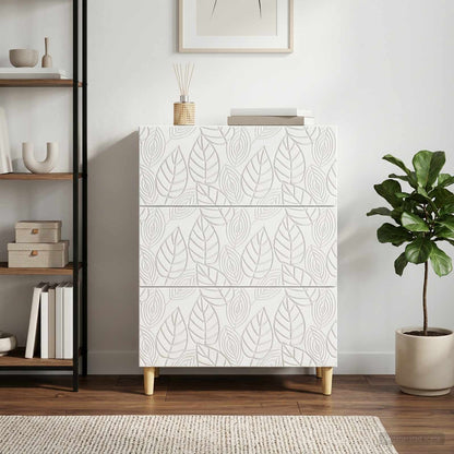 Drawer Cabinet High Gloss White 66 x 34.5 x 90 cm