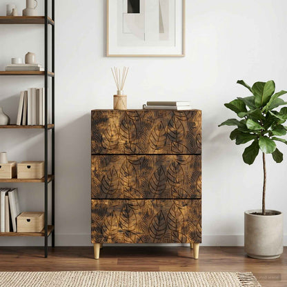 Drawer Cabinet Smoked Oak 66 x 34.5 x 90 cm Engineered Wood