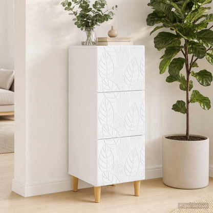 Drawer Cabinet 33 x 34.5 x 90 cm Engineered Wood White