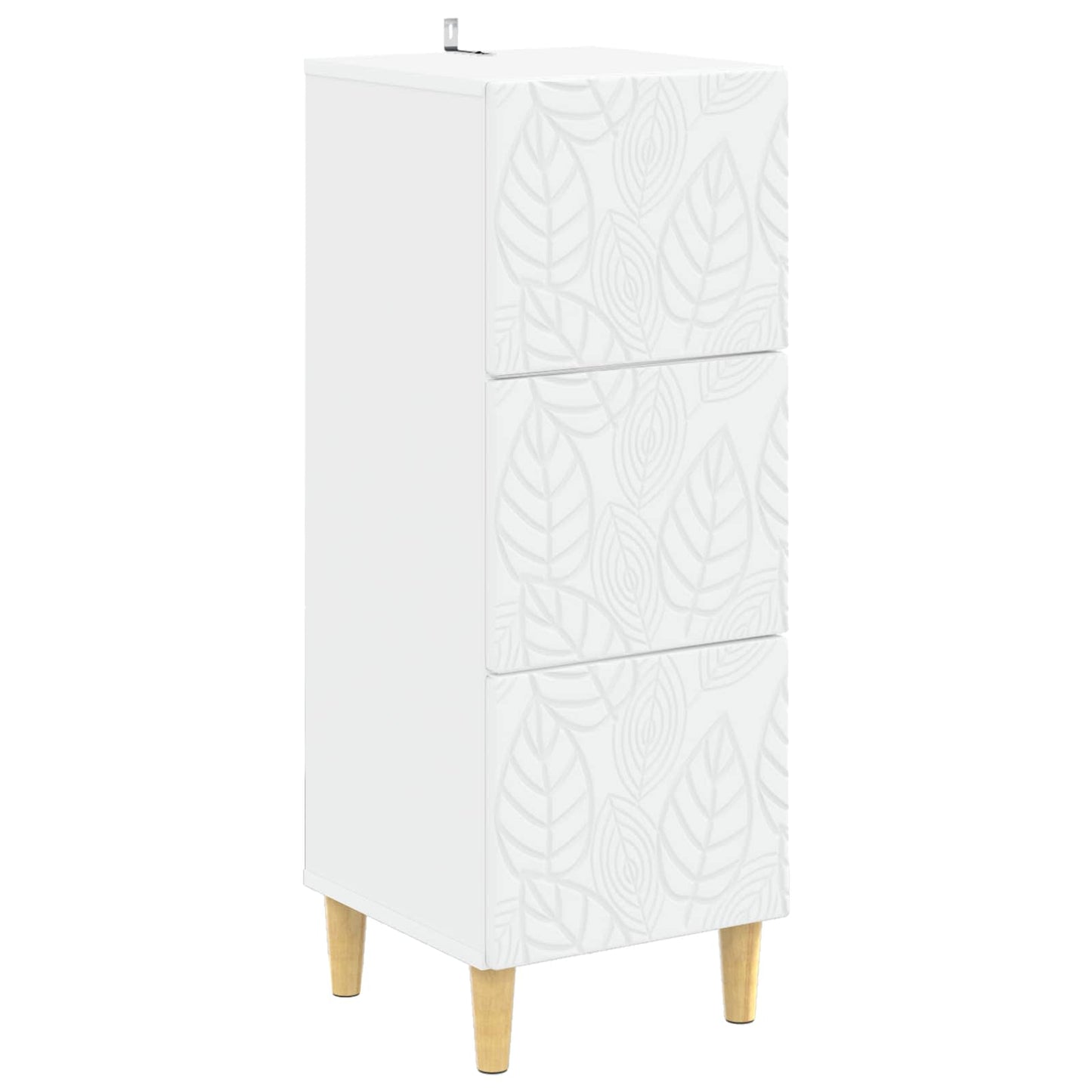 Drawer Cabinet White 33 x 34.5 x 90 cm Engineered Wood