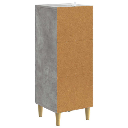 Drawer Cabinet Concrete Grey 33 x 34.5 x 90 cm Engineered Wood