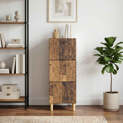 Drawer Cabinet Old Wood 33 x 34.5 x 90 cm Engineered Wood