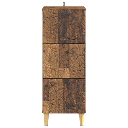 Drawer Cabinet Old Wood 33 x 34.5 x 90 cm Engineered Wood
