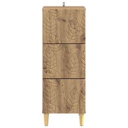 Drawer Cabinet Artisan Oak 33 x 34.5 x 90 cm Engineered Wood