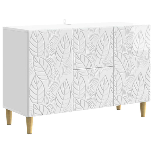 Sideboard High Gloss White 89 x 34.5 x 60 cm Engineered Wood