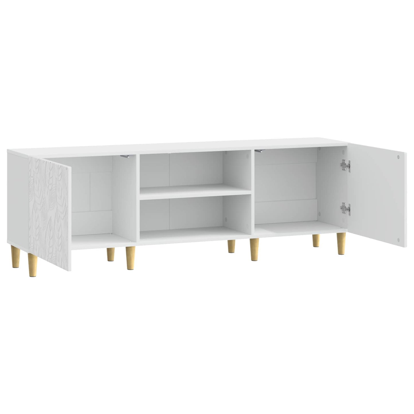 TV Cabinet 150 x 31 x 50 cm High Gloss White Engineered Wood