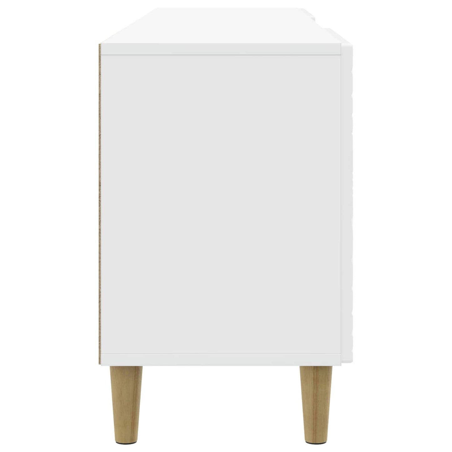 TV Cabinet 102 x 34.5 x 50 cm High Gloss White Engineered Wood