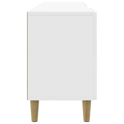 TV Cabinet 102 x 34.5 x 50 cm High Gloss White Engineered Wood