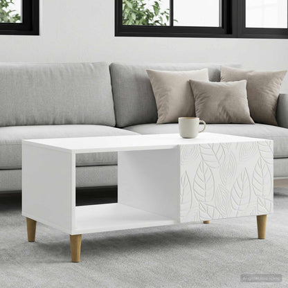 Coffee Table White 90 x 50 x 40 cm Engineered Wood