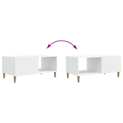 Coffee Table White 90 x 50 x 40 cm Engineered Wood