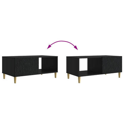 Coffee Table Black 90 x 50 x 40 cm Engineered Wood