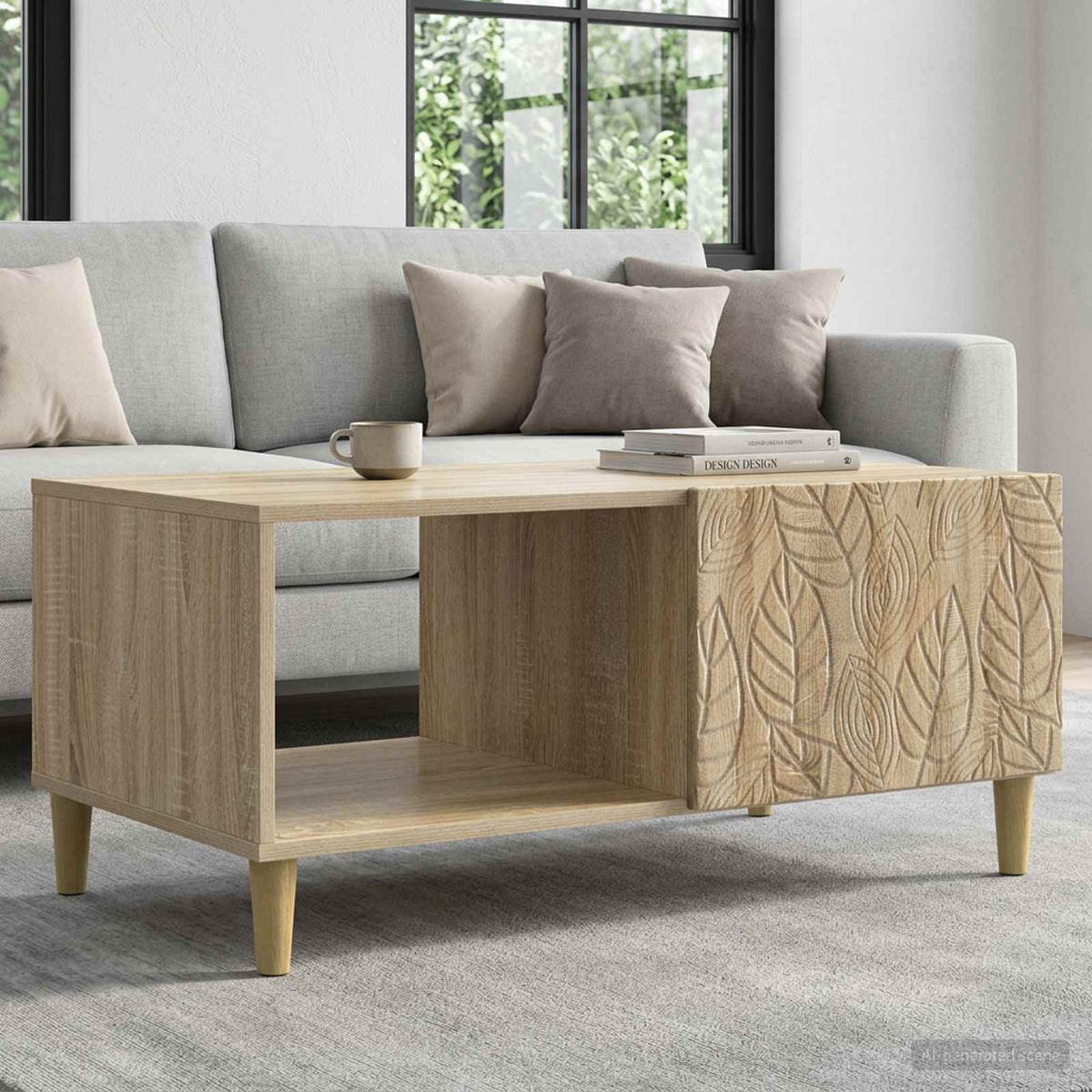 Coffee Table Sonoma Oak 90 x 50 x 40 cm Engineered Wood