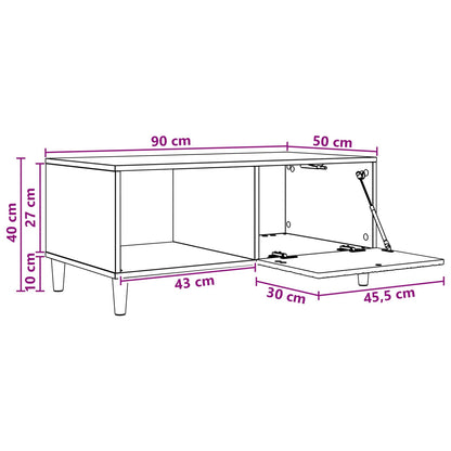 Coffee Table Sonoma Oak 90 x 50 x 40 cm Engineered Wood