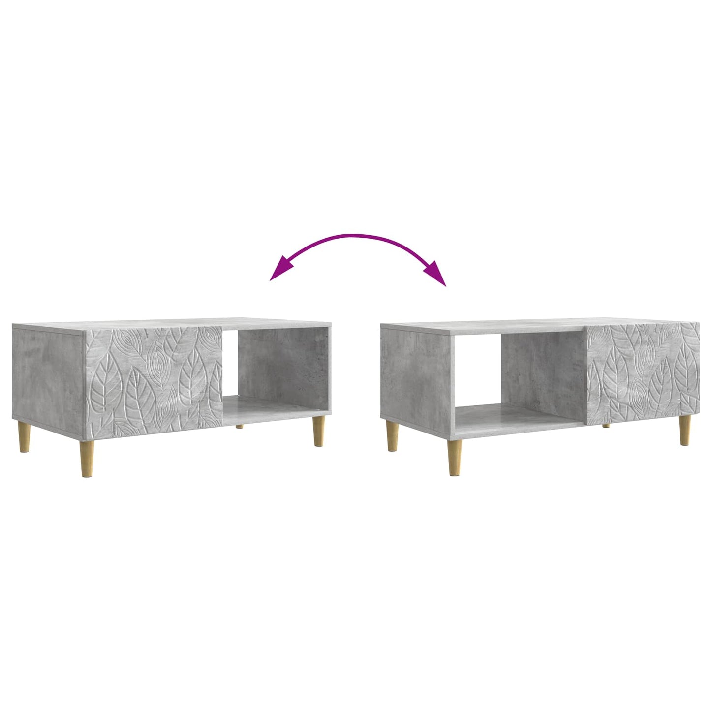 Coffee Table Concrete Grey 90 x 50 x 40 cm Engineered Wood