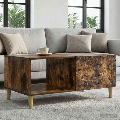 Coffee Table Smoked Oak 90 x 50 x 40 cm Engineered Wood