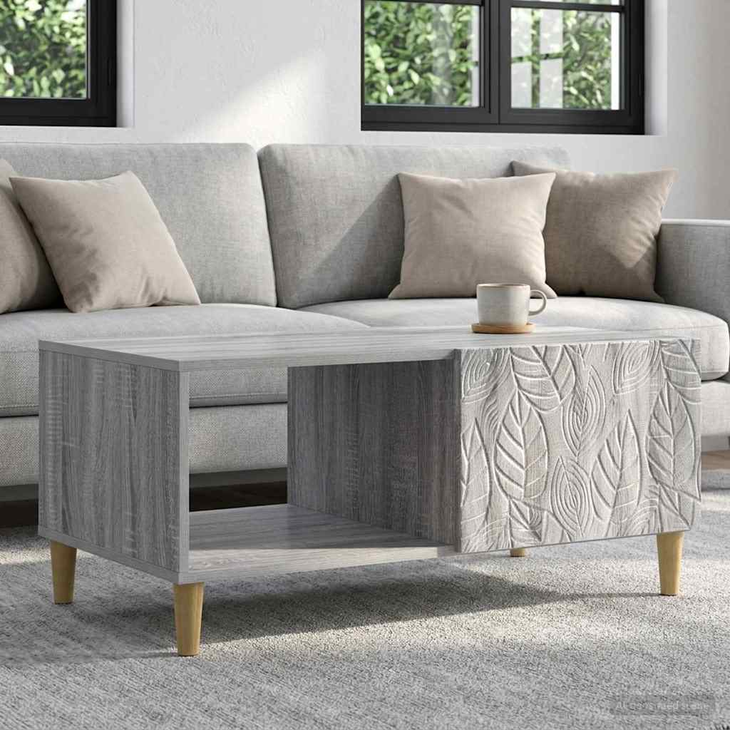 Coffee Table Grey Sonoma 90 x 50 x 40 cm Engineered Wood