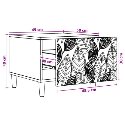 Coffee Table White 50 x 49 x 40 cm Engineered Wood