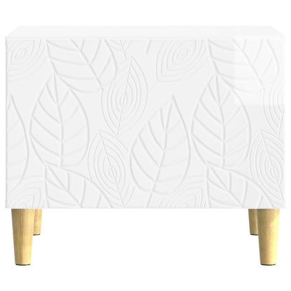 Coffee Table High Gloss White 50 x 49 x 40 cm Engineered Wood