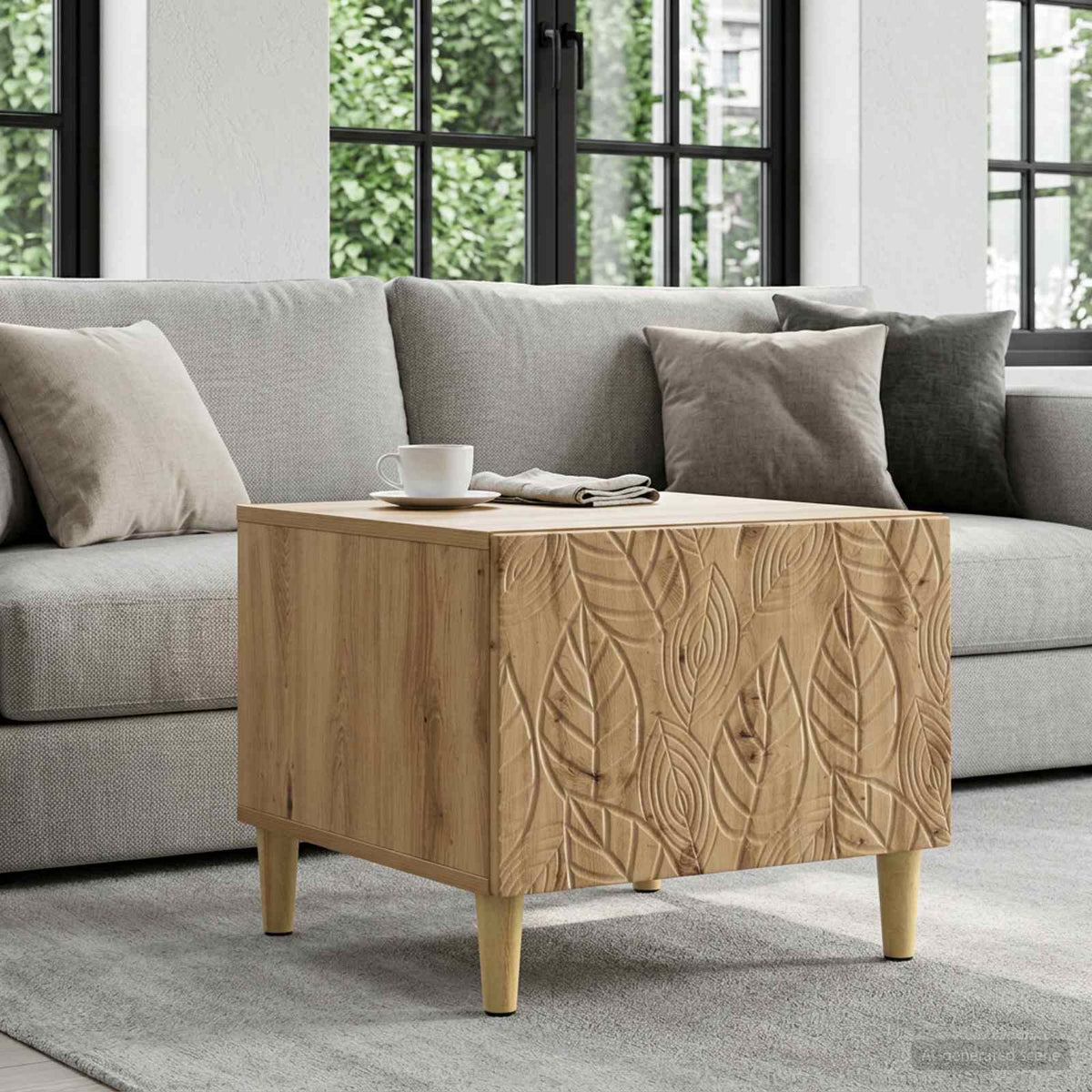 Coffee Table Artisan Oak 50 x 49 x 40 cm Engineered Wood