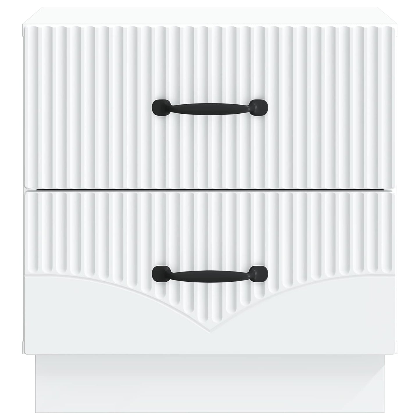 Bedside Cabinet White 43 x 34.5 x 44.5 cm Engineered Wood