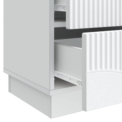 Bedside Cabinet 2 pcs White 43 x 34.5 x 44.5 cm Engineered Wood