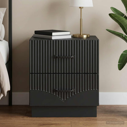 Bedside Cabinet Black 43 x 34.5 x 44.5 cm Engineered Wood